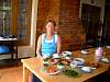 A Woman's work is never done see! Slaving over a hot stove for three days....Thai Master Chef Cookery Course, Chiang Mai with Perm the headcase chef!! Do you like my vegetable carvings??? Not bad for a first effort....